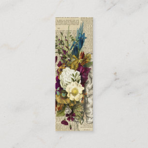 Carte D'appel affiche d'anatomie du cerveau floral médical