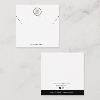 Carte D'appel Ajouter Votre Logo Collier Boucles d'oreilles Cart