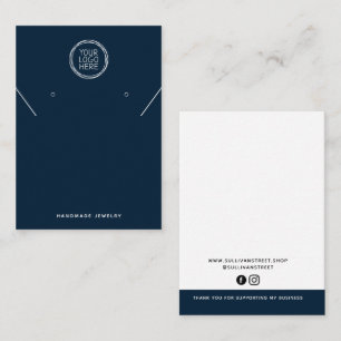 Carte D'appel Ajouter Votre Logo Collier Boucles d'oreilles Cart