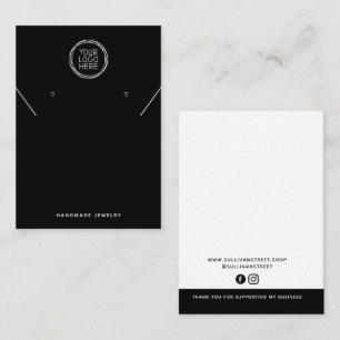 Carte D'appel Ajouter Votre Logo Collier Boucles d'oreilles Cart