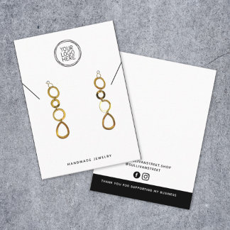 Carte D'appel Ajouter Votre Logo Collier Boucles d'oreilles Cart