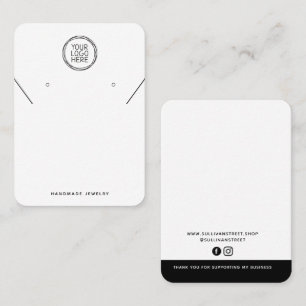 Carte D'appel Ajouter Votre Logo Collier Boucles d'oreilles Cart