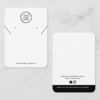 Carte D'appel Ajouter Votre Logo Collier Boucles d'oreilles Cart