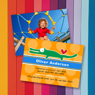 Carte D'appel Alligator Mignon de Dessin Animé Photo de Profil E