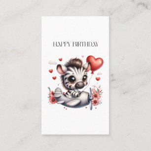 Carte D'appel Anniversaire de Zebra Pilot