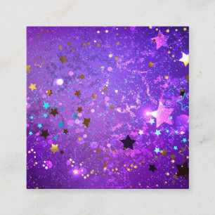 Carte D'appel Arrière - plan de feuille violet avec étoiles