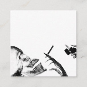 Carte D'appel B&W X-Ray Vision Skeleton Smoking