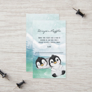 Carte D'appel Billet de rouille Baby shower de pingouins