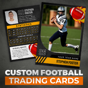 Carte D'appel Black Football Trading Card Sport Player Photo
