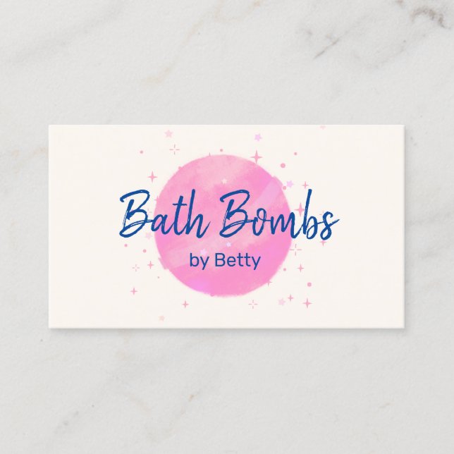 Carte D'appel Bombes de bain roses (Devant)
