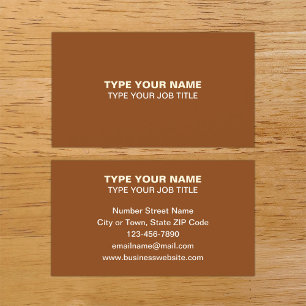 Carte d'appel Brown de conception de textes simple