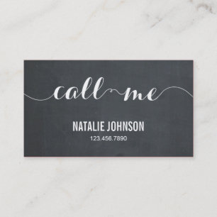 Carte D'appel Call Me Modern Calling Card - Chalkboard
