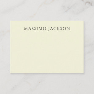 Carte D'appel Calligraphie chic simple de couleur beige au nom p