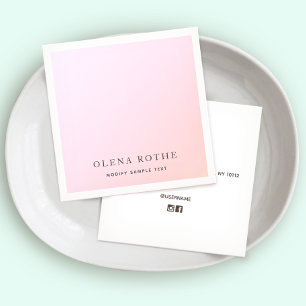 Carte d'appel Carré Pastel Pink Ombre élégante