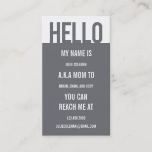 Carte d'appel/carte d'appel Décontractée Hello M