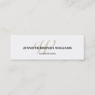 Carte D'appel Classic monogram student graduation name
