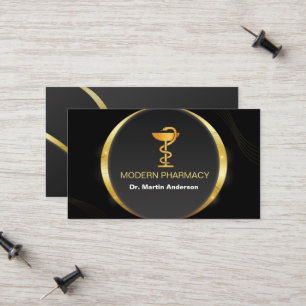 Carte D'appel Classy Pharmacist Gold Bowl of Hygenia Symbole