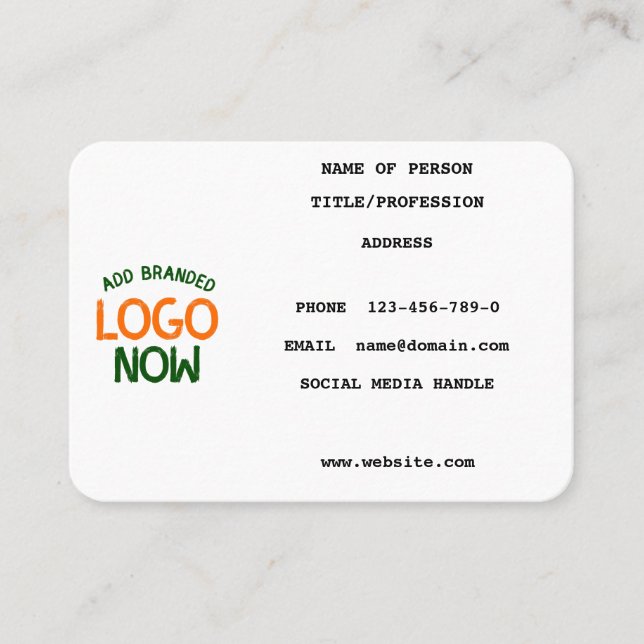 CARTE D'APPEL CLIENT SIMPLE CONTEMPORAIN PROPRE BLANC MODE (Devant)