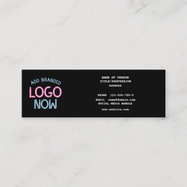 CARTE D'APPEL CLIENT SIMPLE CONTEMPORAIN PROPRE NOIR MODE (Devant)