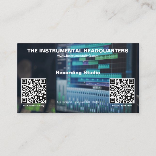 Carte D'appel Code QR Petites entreprises (Devant)
