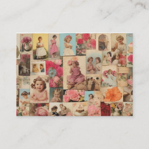 Carte D'appel Collage d'anniversaire de fille