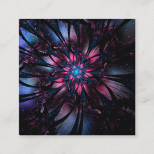 Carte D'appel Conception Abstraite des fleurs fractales.