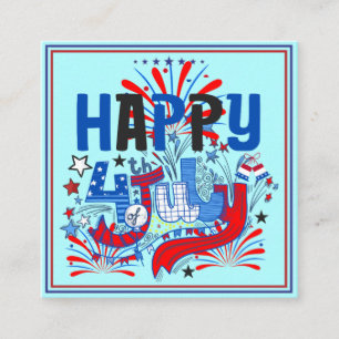 Carte D'appel Conception de célébration patriotique du 4 juillet