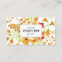 contact de maman d'aquarelle appelle vintage