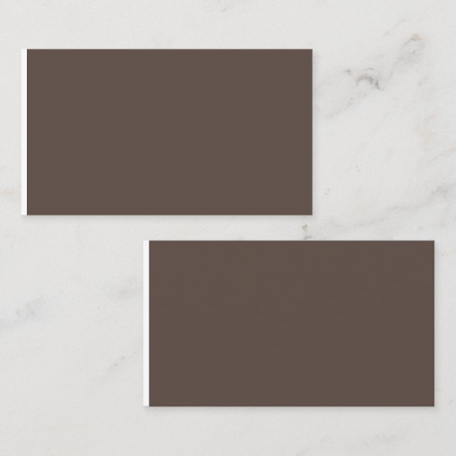 Carte D'appel Contre un mur Brown élégant (Devant / Derrière)