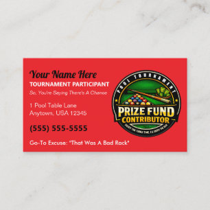 Carte D'appel Contributeur drôle au fonds de prix du tournoi de 