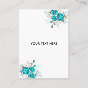 Carte D'appel Créez Votre Propre Rose Bleue Élégante