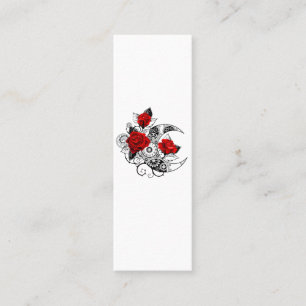 Carte D'appel Croissant mécanique avec roses rouges