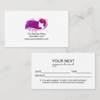 Carte D'appel Custom Salon Appointment Card Template