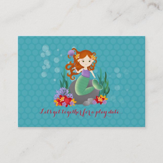 Carte D'appel Cute sirène (Devant)