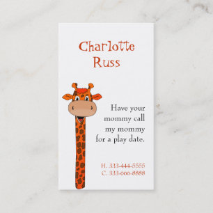 Carte d'appel de la Girafe