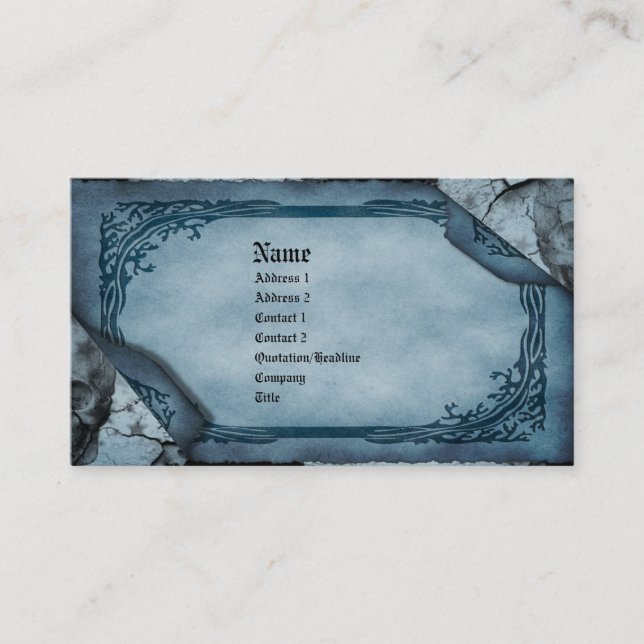 Carte d'appel de la mort Carte de visite gothique (Devant)
