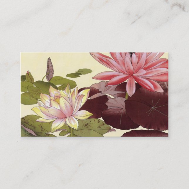 Carte d'appel de profil Lotus Flowers (Devant)