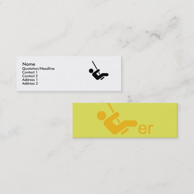 Carte d'appel de Swinger jaune (Devant / Derrière)