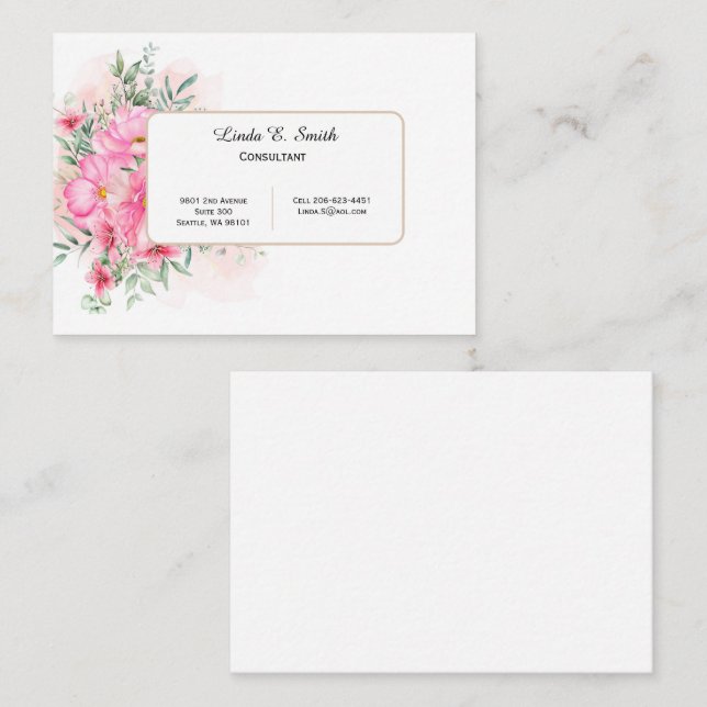 Carte d'appel de taille élevée (Devant / Derrière)