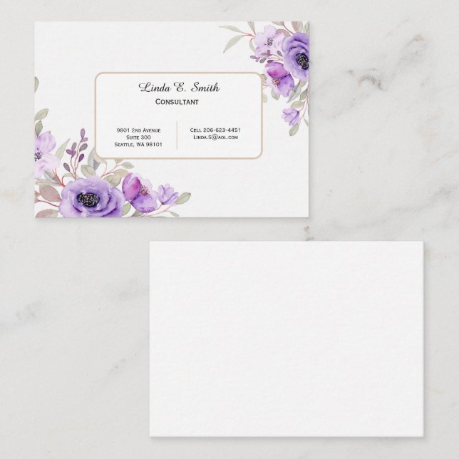 Carte d'appel de taille élevée (Devant / Derrière)