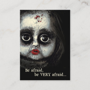 Carte D'appel Déplaisante Eerie Doll Ayez Peur Halloween