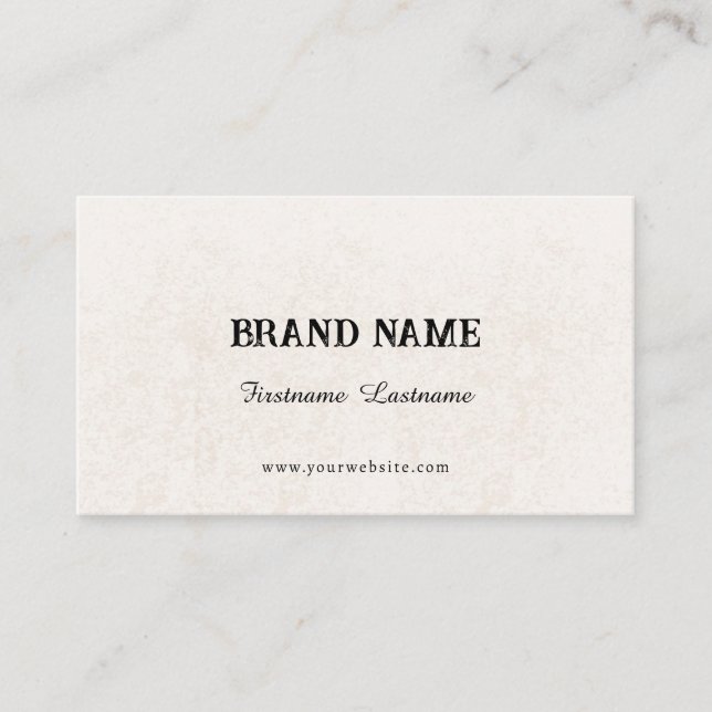 Carte D'appel Design chic beige avec polices élégantes et code Q (Devant)