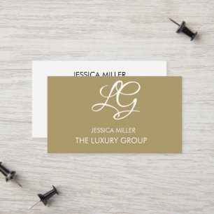 Carte D'appel Design Gold Luxury Élégant Logo Logo Entreprise 