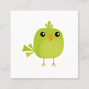 Carte D'appel Dessin d'oiseau vert