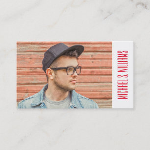 Carte D'appel Diplôme photo  Motif Red White & Blue Navy