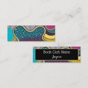 Carte D'appel Doodle art Abstrait, formes fluides, marque de liv