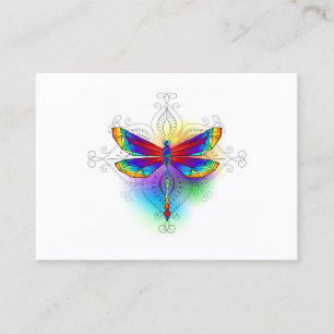 Carte D'appel Dragonfly en arc-en-ciel