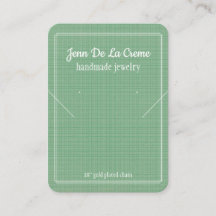 Écran de bijoux vert à imprimé blanc