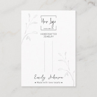 Carte D'appel Écran minimaliste pour bijoux QR Botanique