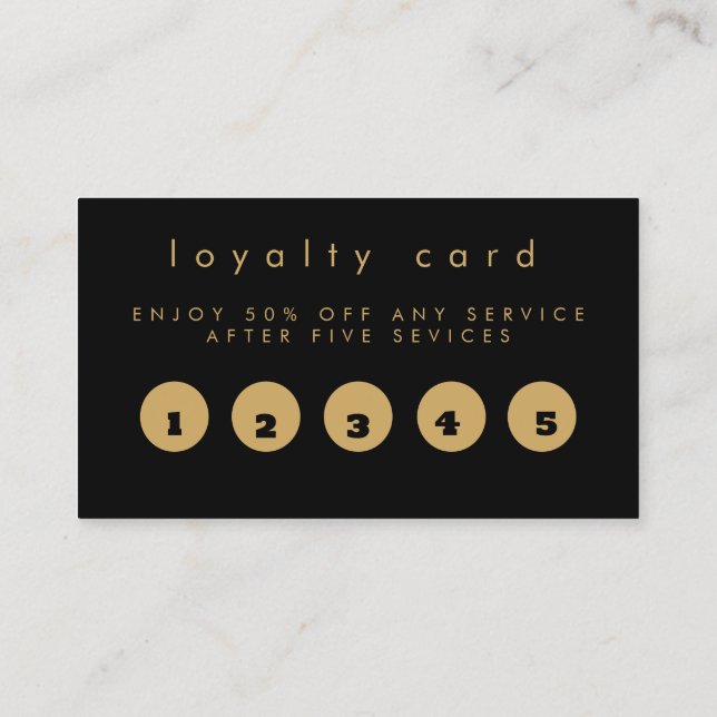 Carte D'appel Élégant Gold Cercle Nail Technicien loyauté (Dos)